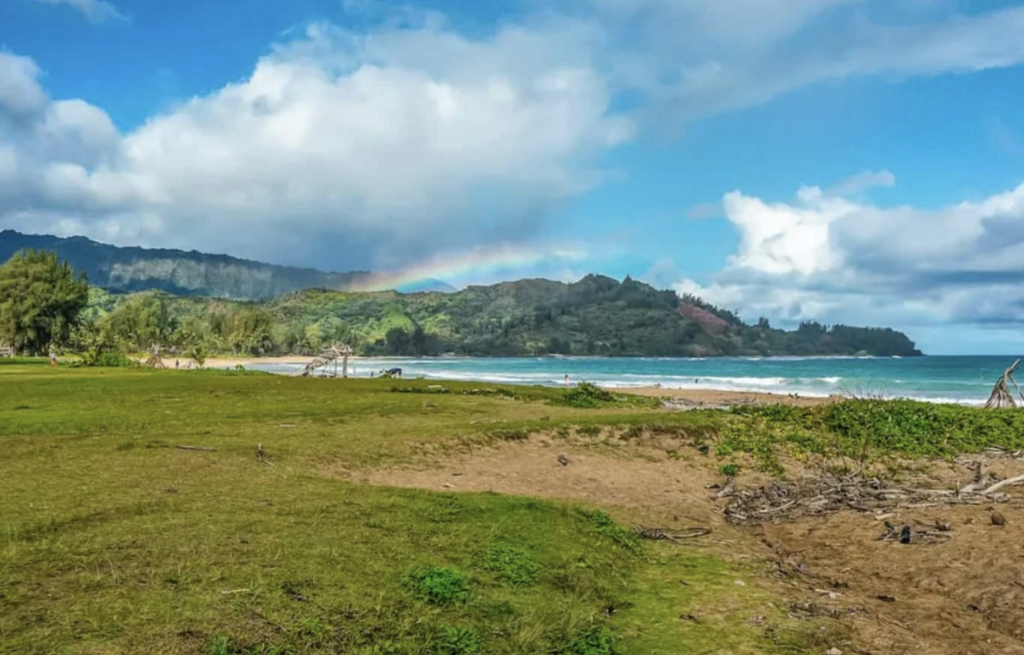 Rainbow at Hanalei Bay
