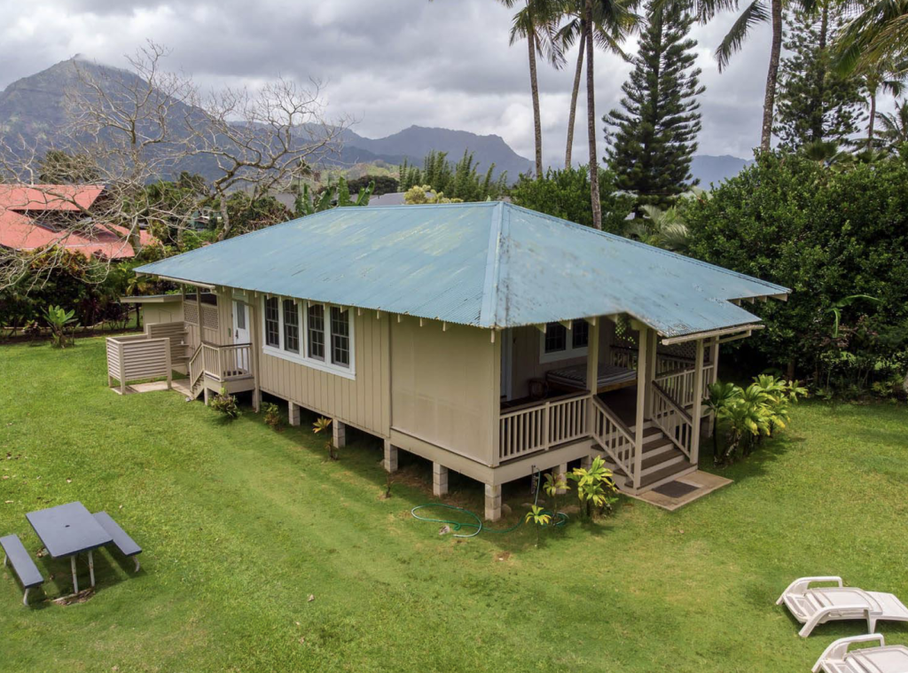 Aerial view of Hanalei Plantation Cottage
