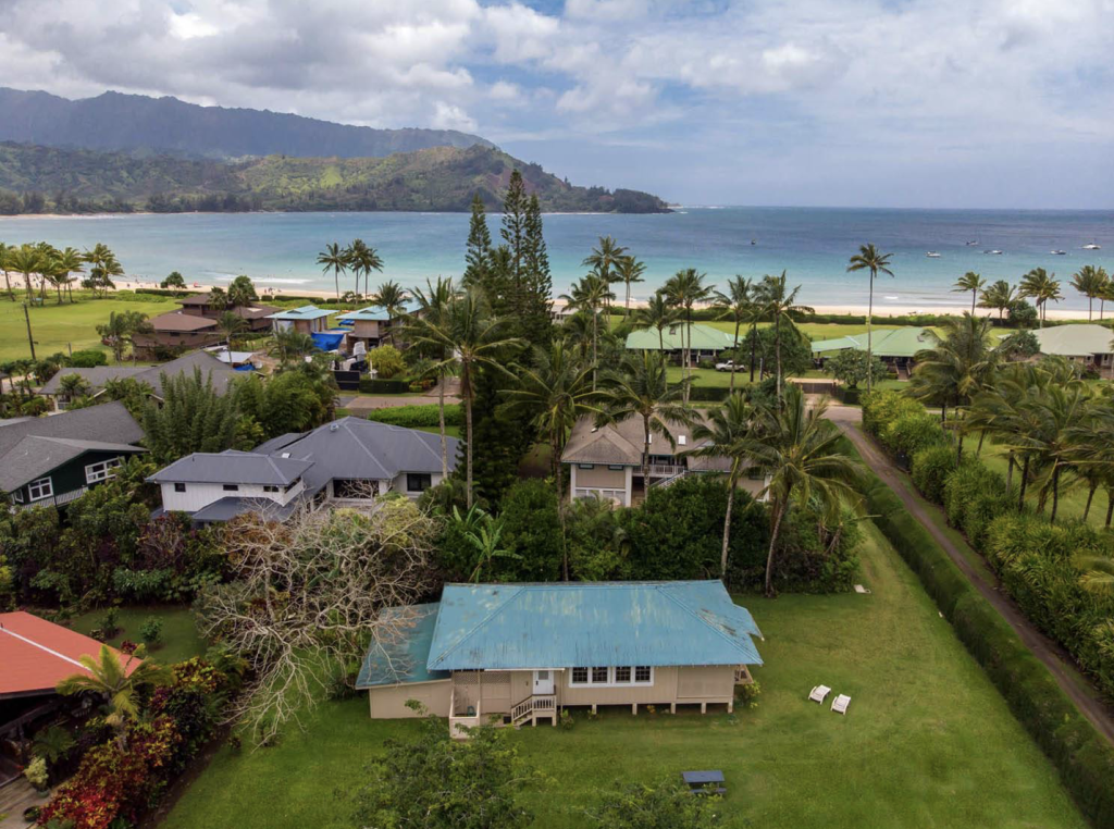 aerial view of Hanalei Plantation Cottage