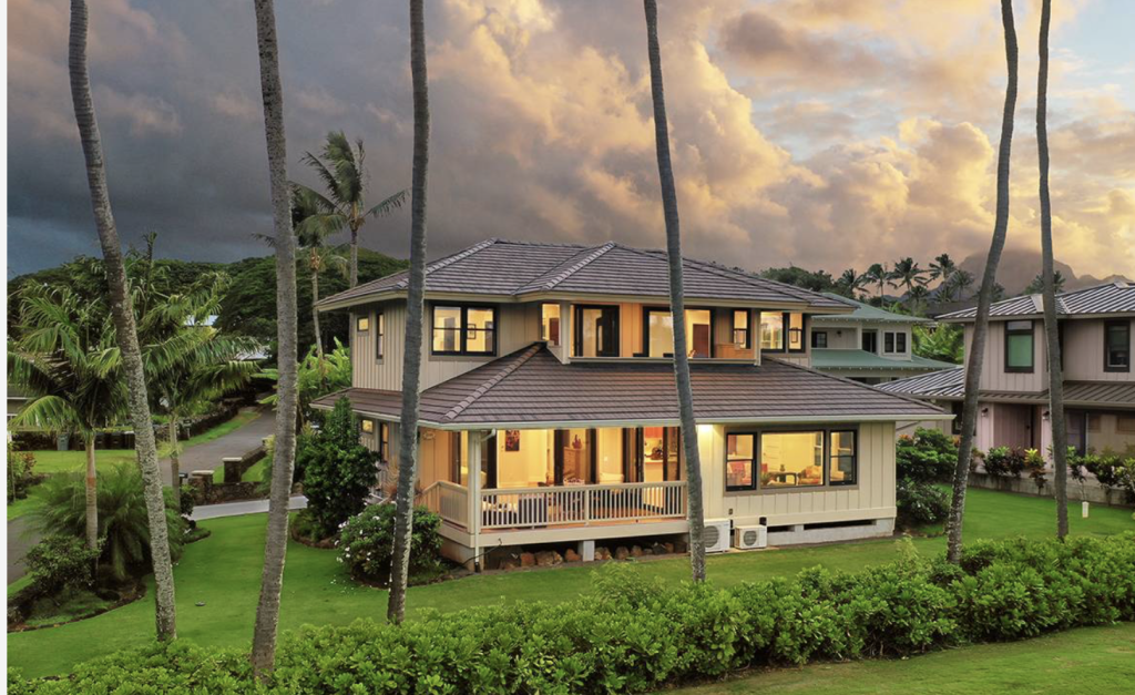 Evening exterior view of Lei Hali'a Poipu