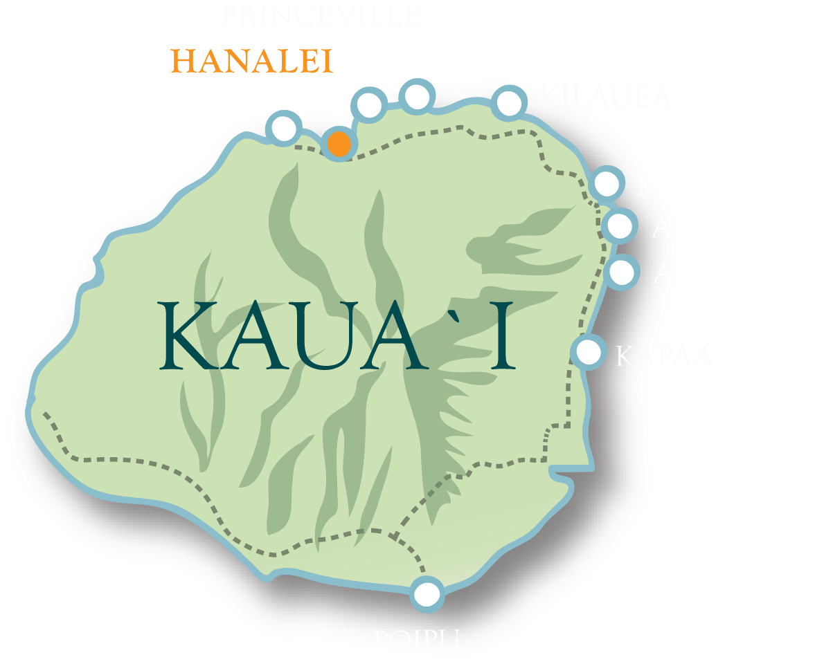 Hanalei Kauai map
