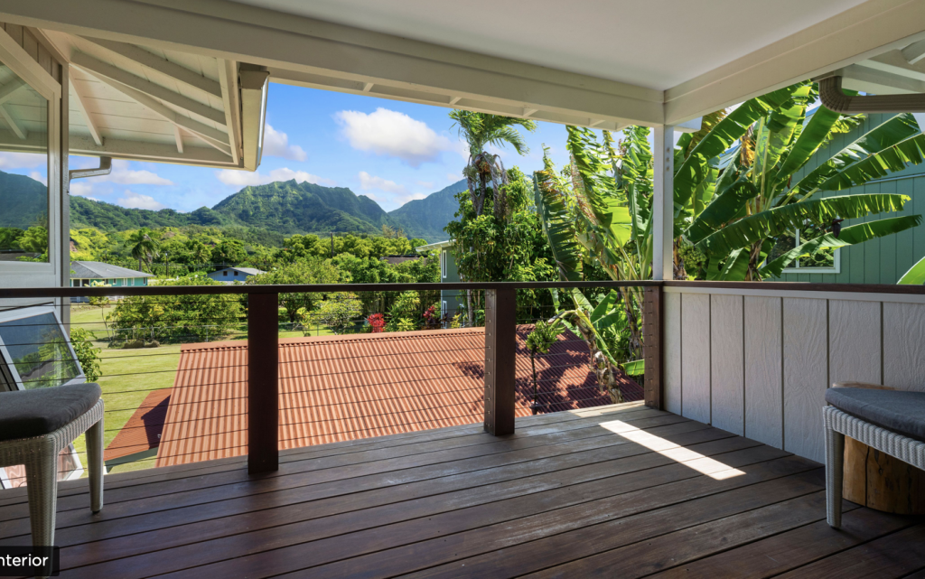 Mountain view from upstairs patio at Hanalei Camp Magic 2